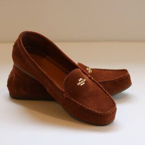 Coach Womens Brown Suede Loafer